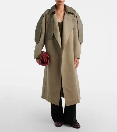 Bottega Veneta Intrecciato leather-trimmed trench coat | Thumbnail 5 Bottega Veneta Intrecciato leather-trimmed trench coat | Thumbnail 5