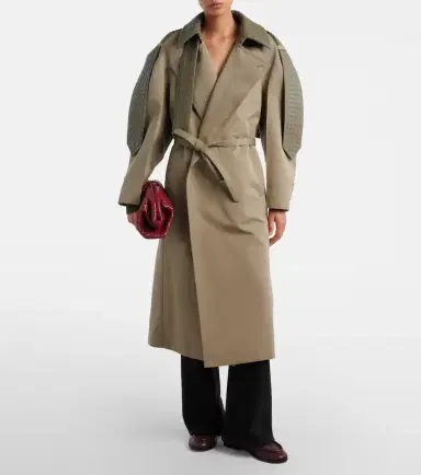 Bottega Veneta Intrecciato leather-trimmed trench coat | Thumbnail 6 Bottega Veneta Intrecciato leather-trimmed trench coat | Thumbnail 6