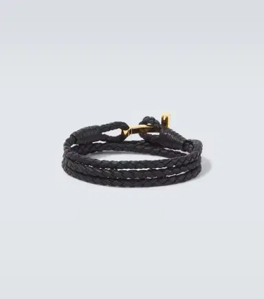 Tom Ford T braided leather bracelet | Thumbnail 2 Tom Ford T braided leather bracelet | Thumbnail 2