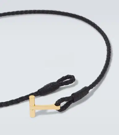 Tom Ford T braided leather bracelet | Thumbnail 3 Tom Ford T braided leather bracelet | Thumbnail 3