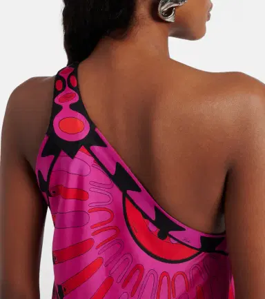 PUCCI Soleil asymmetric silk twill midi dress | Thumbnail 5 PUCCI Soleil asymmetric silk twill midi dress | Thumbnail 5