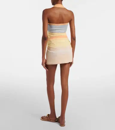 SIR Printed halterneck mesh minidress | Thumbnail 2 SIR Printed halterneck mesh minidress | Thumbnail 2
