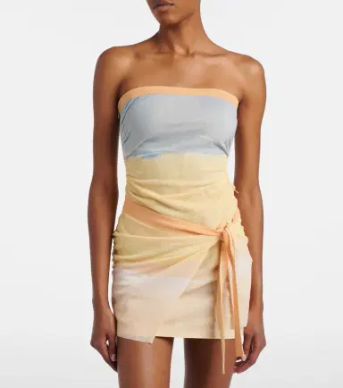 SIR Printed halterneck mesh minidress | Thumbnail 4 SIR Printed halterneck mesh minidress | Thumbnail 4