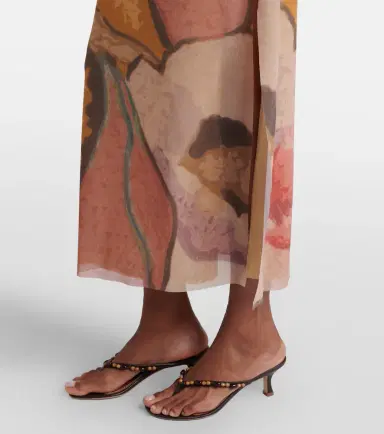 SIR Printed mesh maxi skirt | Thumbnail 6 SIR Printed mesh maxi skirt | Thumbnail 6