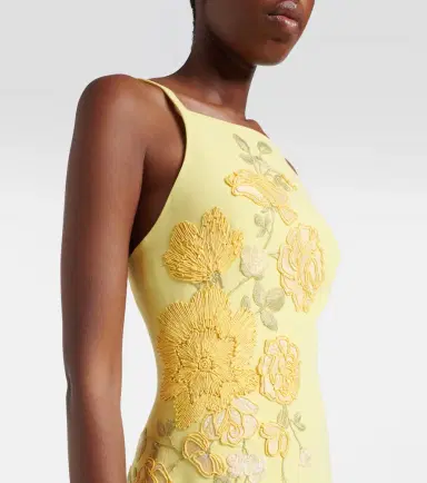 Elie Saab Embroidered halterneck cady maxi dress | Thumbnail 2 Elie Saab Embroidered halterneck cady maxi dress | Thumbnail 2