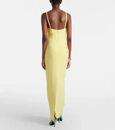Elie Saab Embroidered halterneck cady maxi dress | Thumbnail 5 Elie Saab Embroidered halterneck cady maxi dress | Thumbnail 5