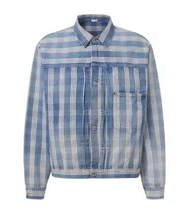 A.PRESSE A. Presse No.213 checked denim jacket | Thumbnail 1 A.PRESSE A. Presse No.213 checked denim jacket | Thumbnail 1