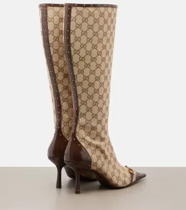 Gucci Savoy GG canvas knee-high boots | Thumbnail 3 Gucci Savoy GG canvas knee-high boots | Thumbnail 3