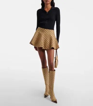 Gucci Savoy GG canvas knee-high boots | Thumbnail 5 Gucci Savoy GG canvas knee-high boots | Thumbnail 5