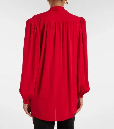 Valentino Tie-neck silk georgette blouse | Thumbnail 6 Valentino Tie-neck silk georgette blouse | Thumbnail 6