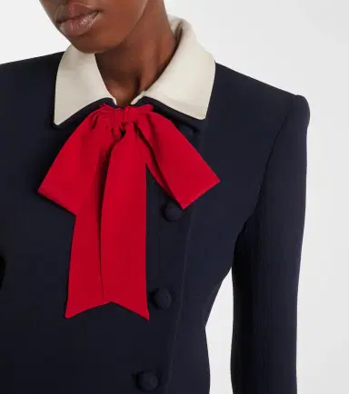Valentino Tie-neck virgin wool jacket | Thumbnail 3 Valentino Tie-neck virgin wool jacket | Thumbnail 3