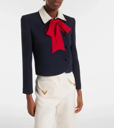 Valentino Tie-neck virgin wool jacket | Thumbnail 5 Valentino Tie-neck virgin wool jacket | Thumbnail 5