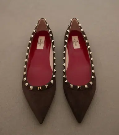 Valentino Garavani Rockstud suede ballet flats | Thumbnail 2 Valentino Garavani Rockstud suede ballet flats | Thumbnail 2