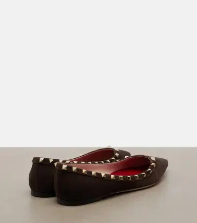Valentino Garavani Rockstud suede ballet flats | Thumbnail 4 Valentino Garavani Rockstud suede ballet flats | Thumbnail 4