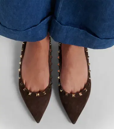 Valentino Garavani Rockstud suede ballet flats | Thumbnail 6 Valentino Garavani Rockstud suede ballet flats | Thumbnail 6