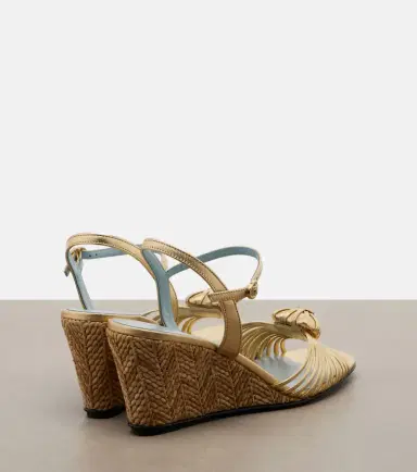 Valentino Garavani Caur Royal metallic leather wedge sandals | Thumbnail 2 Valentino Garavani Caur Royal metallic leather wedge sandals | Thumbnail 2