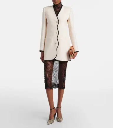 Valentino Floral sheer lace midi skirt | Thumbnail 2 Valentino Floral sheer lace midi skirt | Thumbnail 2