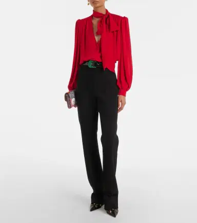 Valentino VGold wool-blend straight pants | Thumbnail 3 Valentino VGold wool-blend straight pants | Thumbnail 3