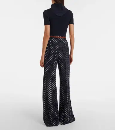 Max Mara Polka-dot jersey wide-leg pants | Thumbnail 4 Max Mara Polka-dot jersey wide-leg pants | Thumbnail 4