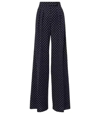Max Mara Polka-dot jersey wide-leg pants | Thumbnail 1 Max Mara Polka-dot jersey wide-leg pants | Thumbnail 1