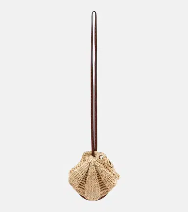 Chloé Chloé Shell embellished raffia bag charm | Thumbnail 2 Chloé Chloé Shell embellished raffia bag charm | Thumbnail 2