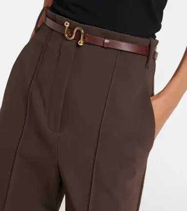 Sportmax Belted crêpe straight pants | Thumbnail 4 Sportmax Belted crêpe straight pants | Thumbnail 4