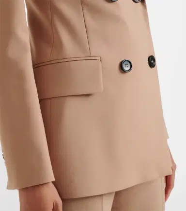 Sportmax Double-breasted virgin wool blazer | Thumbnail 4 Sportmax Double-breasted virgin wool blazer | Thumbnail 4