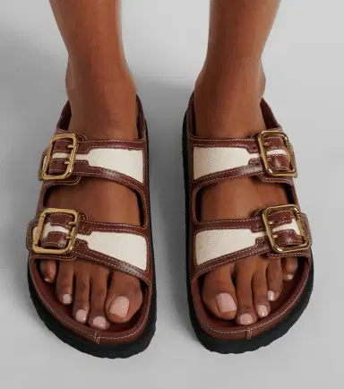 Birkenstock 1774 Arizona leather and canvas sandals | Thumbnail 6 Birkenstock 1774 Arizona leather and canvas sandals | Thumbnail 6