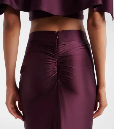 Rabanne Gathered satin maxi skirt | Thumbnail 3 Rabanne Gathered satin maxi skirt | Thumbnail 3