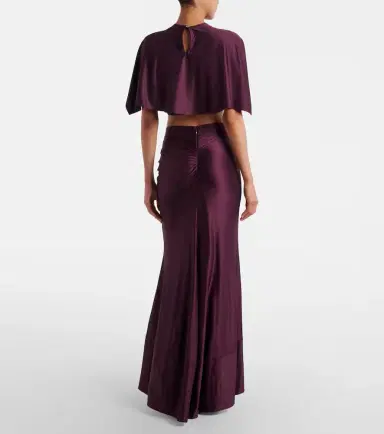 Rabanne Gathered satin maxi skirt | Thumbnail 6 Rabanne Gathered satin maxi skirt | Thumbnail 6