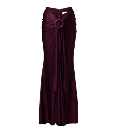 Rabanne Gathered satin maxi skirt | Thumbnail 1 Rabanne Gathered satin maxi skirt | Thumbnail 1