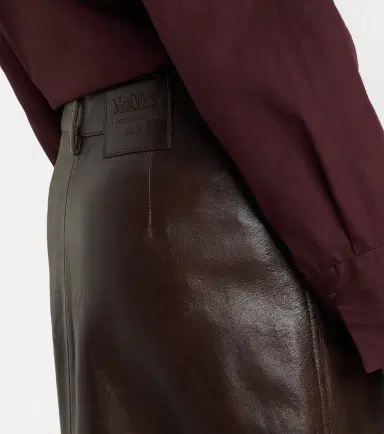 'S Max Mara Leather midi skirt | Thumbnail 3 'S Max Mara Leather midi skirt | Thumbnail 3
