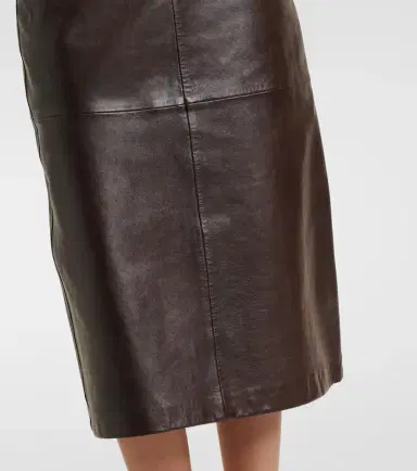 'S Max Mara Leather midi skirt | Thumbnail 4 'S Max Mara Leather midi skirt | Thumbnail 4