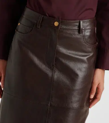 'S Max Mara Leather midi skirt | Thumbnail 6 'S Max Mara Leather midi skirt | Thumbnail 6