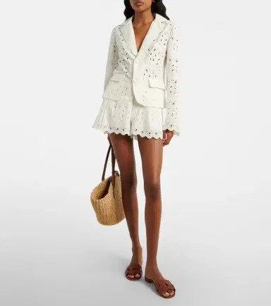 Frame Paisley Eyelet cotton shorts | Thumbnail 5 Frame Paisley Eyelet cotton shorts | Thumbnail 5