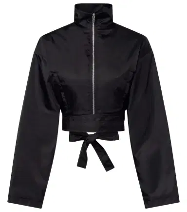 Alaïa Alaïa Belted cropped taffeta jacket | Thumbnail 1 Alaïa Alaïa Belted cropped taffeta jacket | Thumbnail 1