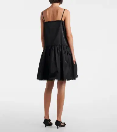 Prada Re-Nylon lace-trimmed minidress | Thumbnail 4 Prada Re-Nylon lace-trimmed minidress | Thumbnail 4