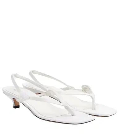 TOTEME Floral-appliqué satin slingback sandals | Thumbnail 1 TOTEME Floral-appliqué satin slingback sandals | Thumbnail 1