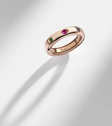Pomellato Iconica Extra Slim 18kt rose gold ring with gemstones | Thumbnail 5 Pomellato Iconica Extra Slim 18kt rose gold ring with gemstones | Thumbnail 5