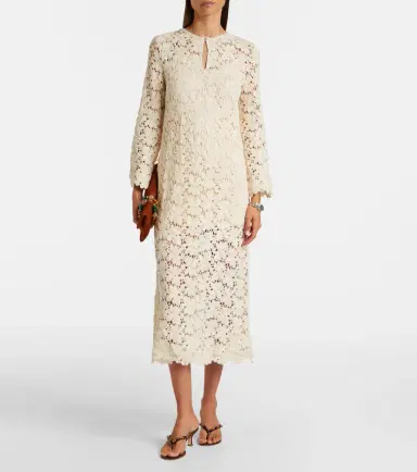Velvet Jovie cotton-blend guipure lace midi dress | Thumbnail 2 Velvet Jovie cotton-blend guipure lace midi dress | Thumbnail 2