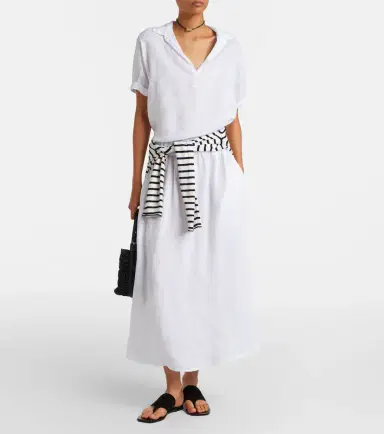 Velvet Virginia linen midi skirt | Thumbnail 3 Velvet Virginia linen midi skirt | Thumbnail 3
