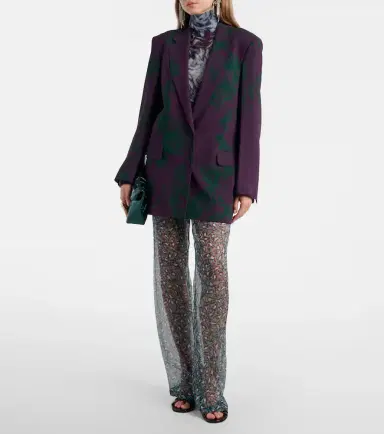 Dries Van Noten Printed sheer silk wide-leg pants | Thumbnail 3 Dries Van Noten Printed sheer silk wide-leg pants | Thumbnail 3