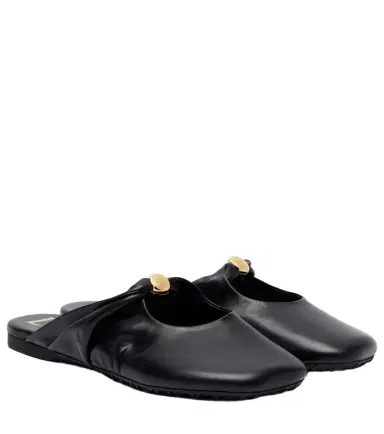 Loewe Pebble Soft leather mules | Thumbnail 1 Loewe Pebble Soft leather mules | Thumbnail 1