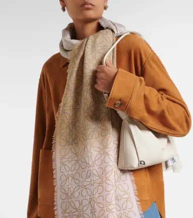 Loewe Anagram wool, silk and cashmere scarf | Thumbnail 4 Loewe Anagram wool, silk and cashmere scarf | Thumbnail 4