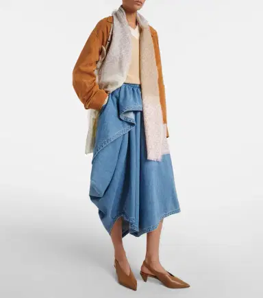 Loewe Anagram wool, silk and cashmere scarf | Thumbnail 5 Loewe Anagram wool, silk and cashmere scarf | Thumbnail 5