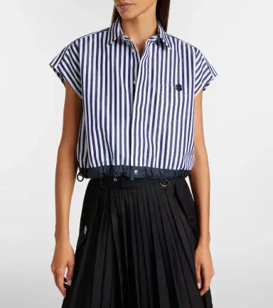 Sacai Striped poplin shirt | Thumbnail 2 Sacai Striped poplin shirt | Thumbnail 2