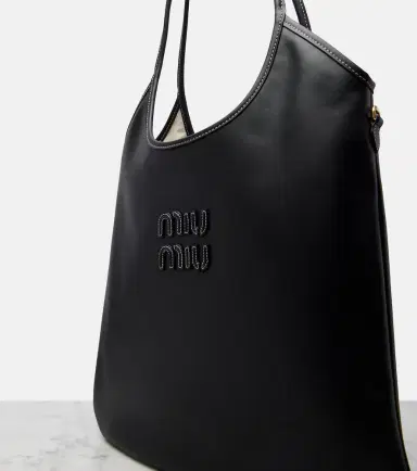 Miu Miu Ivy leather shopper | Thumbnail 4 Miu Miu Ivy leather shopper | Thumbnail 4