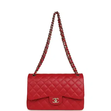 Chanel Chanel Jumbo Classic Double Flap Bag Red Shiny Caviar Gold Hardware | Thumbnail 7 Chanel Chanel Jumbo Classic Double Flap Bag Red Shiny Caviar Gold Hardware | Thumbnail 7