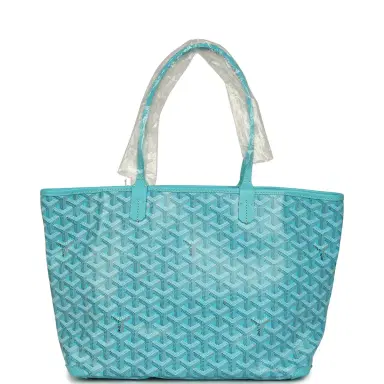 goyard Goyard Goyardine Canvas Turquoise Artois PM Tote Palladium Hardware | Thumbnail 4 goyard Goyard Goyardine Canvas Turquoise Artois PM Tote Palladium Hardware | Thumbnail 4