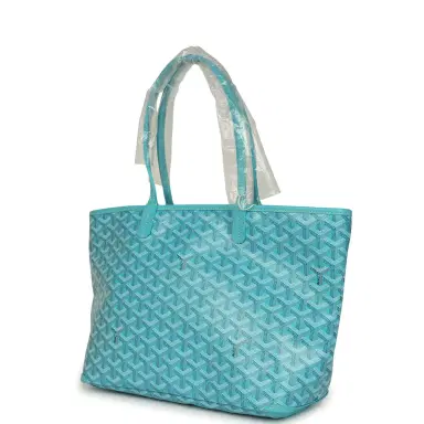 goyard Goyard Goyardine Canvas Turquoise Artois PM Tote Palladium Hardware | Thumbnail 5 goyard Goyard Goyardine Canvas Turquoise Artois PM Tote Palladium Hardware | Thumbnail 5